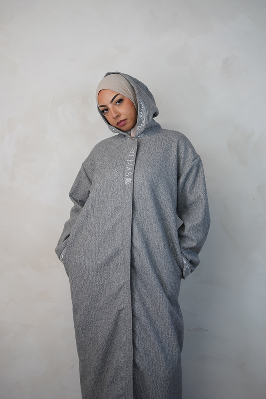 Signature Winter Abaya - Grey