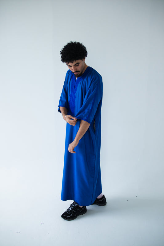 Premium Blue Moroccan Thobe