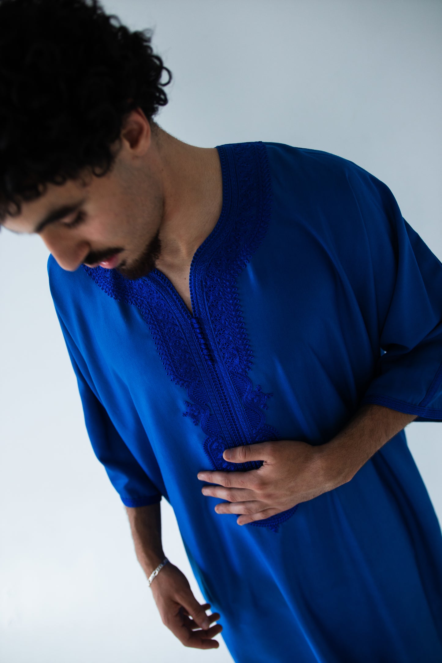 Premium Blue Moroccan Thobe