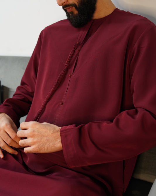 Burgundy Emarati Thobe