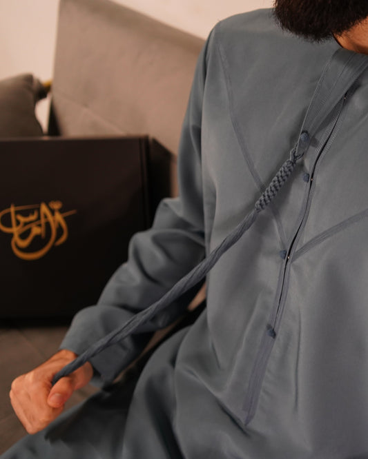 Dusty Blue Emarati Thobe