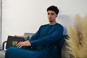 Dark Teal Emarati Thobe