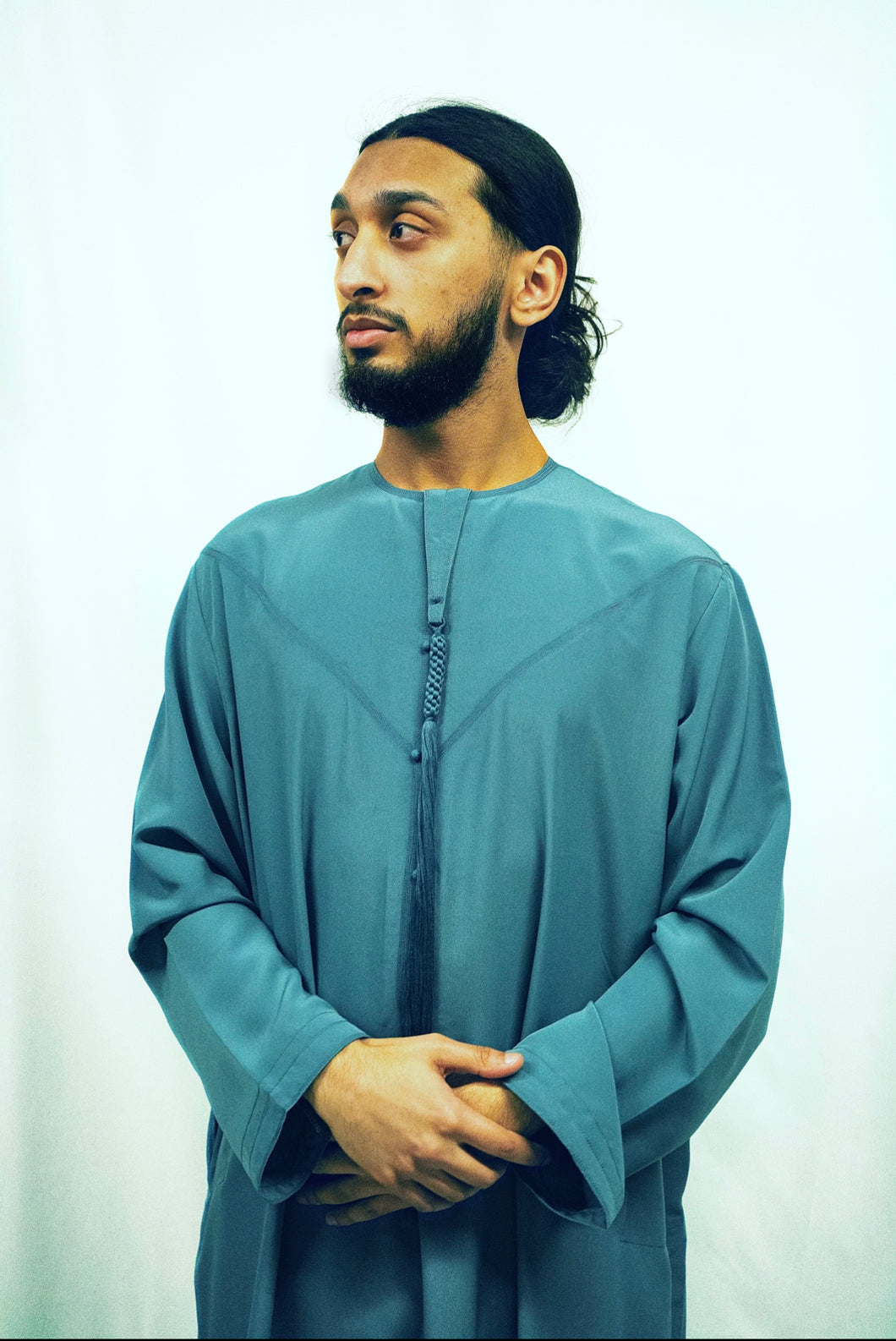 Dusty Blue Emarati Thobe